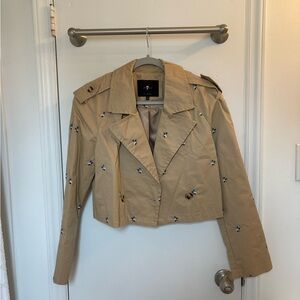 7 For All Mankind Cropped Trench Coat